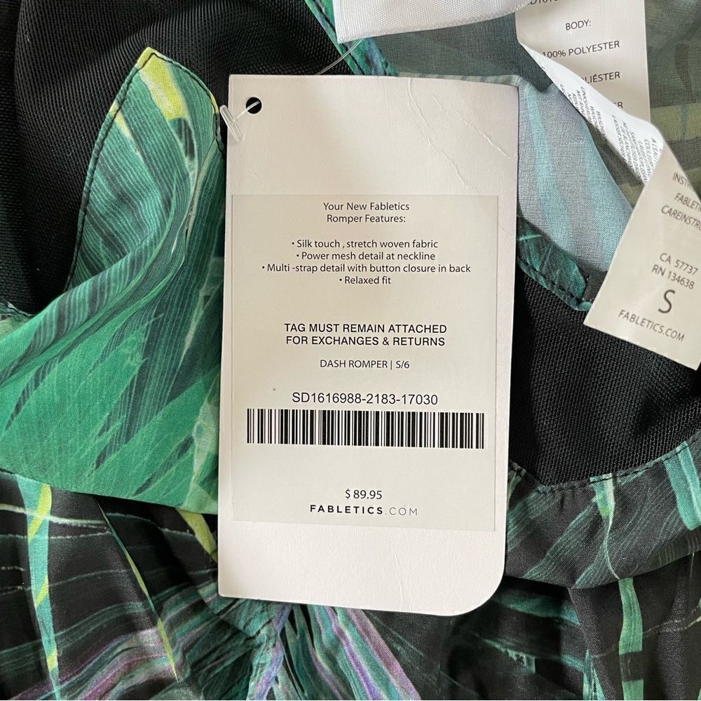 NWT Fabletics Dash Romper - Size: Small - Picture 11 of 11